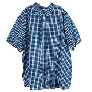 HB Harbour Bay Button Down Short Sleeve Blue Men's Size 4XL